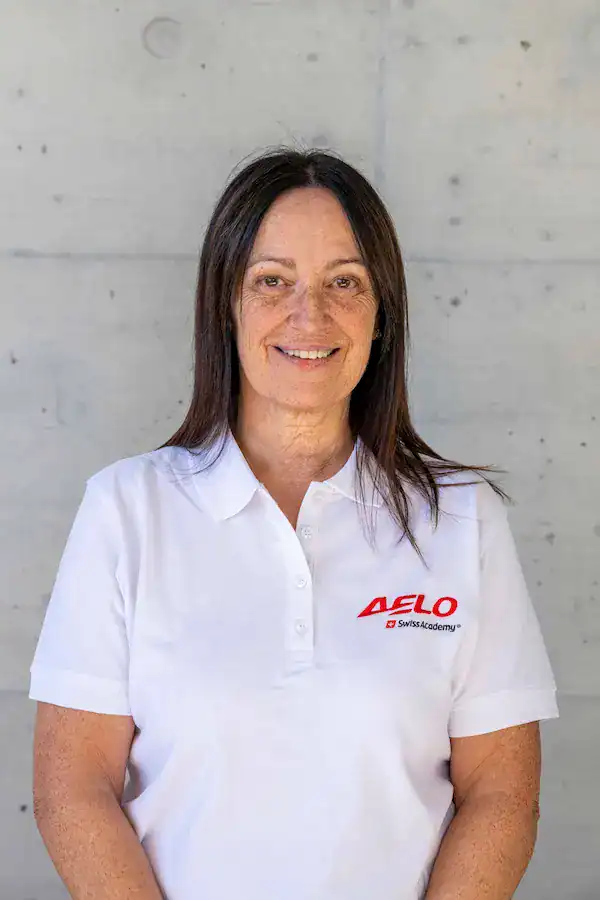 Sabrina Maggetti, instructora de Aelo Swiss Academy, retrato profesional.